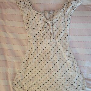 Women's Cream and White Dress